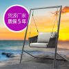 Xích đu Ngoài trời chống thấm nước chống nắng xích đu ghế bập bênh ngoài trời sân vườn nôi đơn đôi lưới xích đu màu đỏ ghế treo