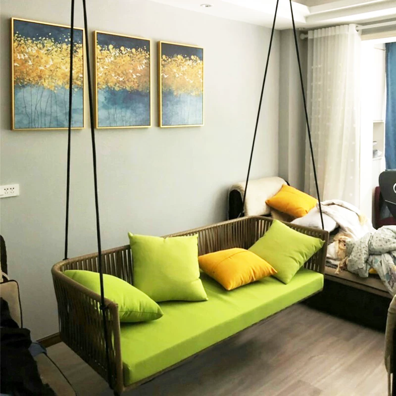 Xích đu ngoài trời ghế bập bênh giỏ treo đôi người lớn sân đu mây treo trong nhà ghế đơn sân vườn Xích đu ngoài trời ghế bập bênh giỏ treo đôi người lớn sân đu mây treo trong nhà ghế đơn sân vườn