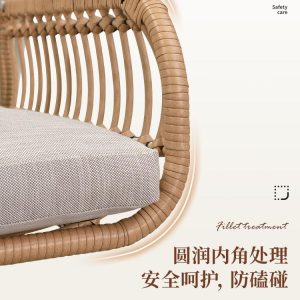 Xích đu ngoài trời Ghế treo ban công vườn nhà Võng xích đu giải trí Ghế xích đu Xích đu sân lưới - Hình 4