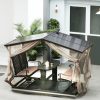 Xích đu ngoài trời Ghế xích đu ngoài trời sân vườn ngoài trời sân vườn ngoài trời sắt rèn Ghế bập bênh sân thượng thư giãn ghế xích đu bốn người
