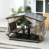 Xích đu ngoài trời hợp kim nhôm hỗ trợ bốn người ghế xích đu biệt thự sân thượng sân vườn phòng giải trí sân trong ghế xích đu năng lượng mặt trời