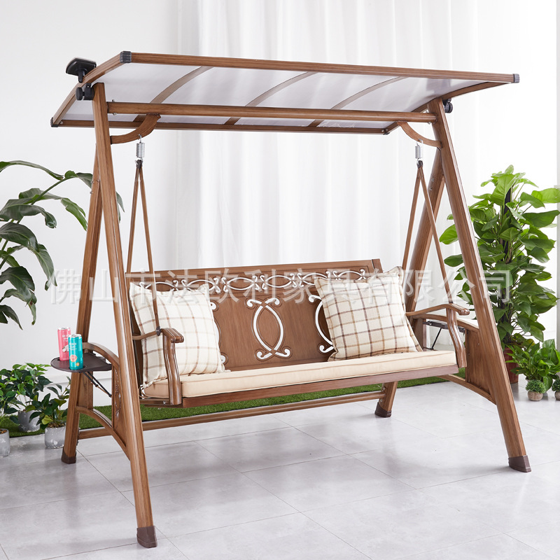 Xích Đu Ngoài Trời Sân Biệt Thự Sân Vườn Ban Công Ngoài Trời Chống Mưa Năng Lượng Mặt Trời Nhôm Đúc Treo Ghế Đôi Ba Người Lưới Đỏ Ghế bập bênh - Hình 4 Xích Đu Ngoài Trời Sân Biệt Thự Sân Vườn Ban Công Ngoài Trời Chống Mưa Năng Lượng Mặt Trời Nhôm Đúc Treo Ghế Đôi Ba Người Lưới Đỏ Ghế bập bênh - Hình 4
