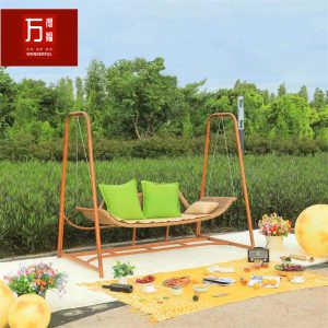 Xích đu ngoài trời sân võng đôi ngoài trời trong nhà lưới đỏ vườn treo ghế ban công nhà ghế bập bênh ghế nằm trẻ em - Hình 4
