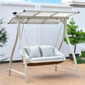Xích Đu Ngoài Trời Sân Vườn Ghế Đu Treo Ban Công Ghế Mây Ghế Xích Đu Ngoài Trời Đôi Hình Hoa Đính Đá Võng Nhà