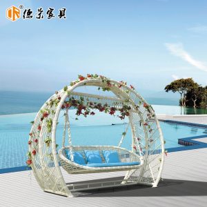 Xích đu Ngoài Trời Sáng Tạo Giải Trí Mây Hình Hoa Đính Đá Nhà Nôi Ghế Thiết Kế Ghế Treo Ngoài Trời Sân Vườn Ánh Nắng Mặt Trời Phòng Xích Đu - Hình 3