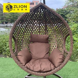 Xích đu Ngoài Trời Treo Ghế Xoay Ban Công Lưới Đỏ Đấm Hình Hoa Đính Đá Sân Vườn Khách Sạn Giải Trí Ngoài Trời Mây Đu Rổ - Hình 3