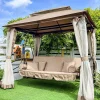 Xích Đu ngoài trời vườn ghế bập bênh sắt đôi người lớn ban công Châu Âu bập bênh giường sân ngoài trời
