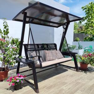 Xích đu ngoài trời vườn treo ghế ban công nhà ngoài trời giỏ treo xích đu hiện đại tối giản lưới đỏ xích đu vườn - Hình 2