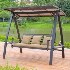 Xích đu Nhà Ngoài Trời Sắt Đu Đôi Treo Ghế Sân Vườn Giải Trí Ba Người Ghế Xích Đu Ngoài Trời Xích Đu Ghế Xích Đu