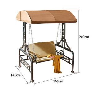 Xích đu nhôm đúc, có mái che nhập khẩu - Hình 5
