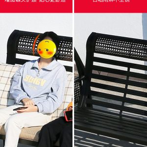 Xích đu nhôm đúc sân vườn, có mái che nhập khẩu - Hình 5