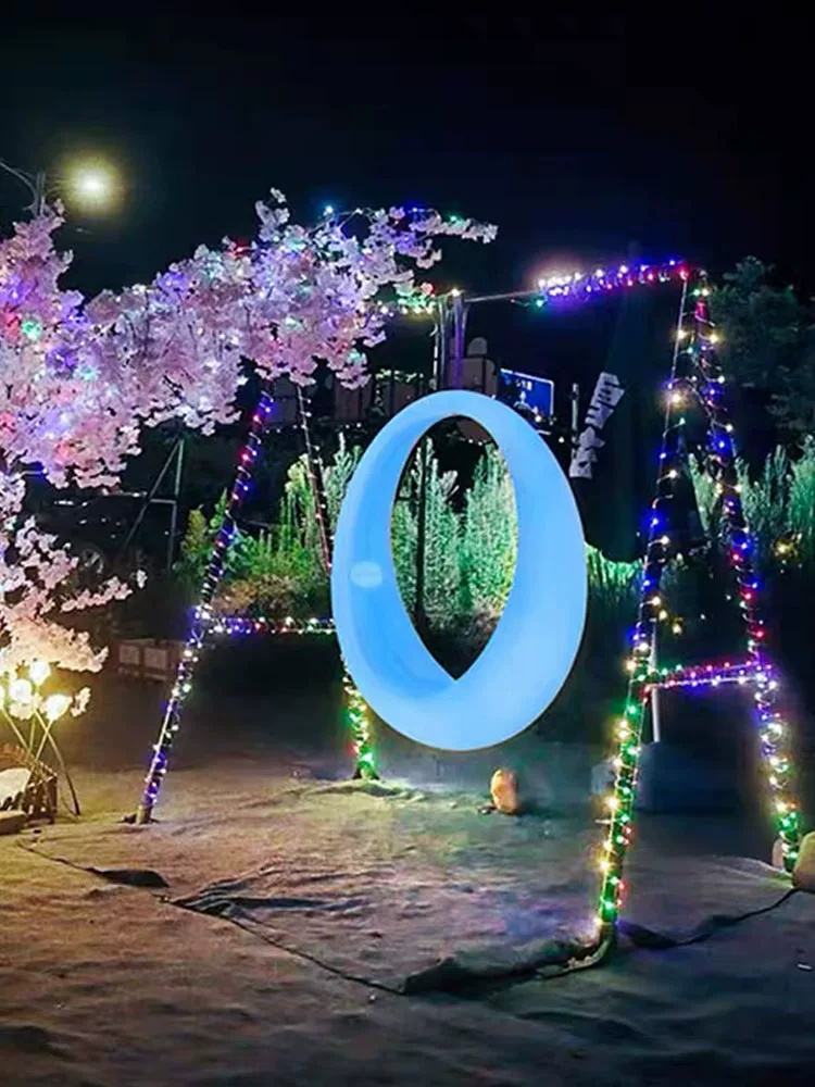 Xích đu phát sáng mặt trăng treo ghế sân nôi ngoài trời đèn năng lượng mặt trời ghế bập bênh nhiều người Xích đu phát sáng mặt trăng treo ghế sân nôi ngoài trời đèn năng lượng mặt trời ghế bập bênh nhiều người