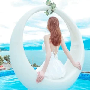 Xích đu phát sáng ngoài trời ghế mặt trăng ngoài trời ghế bập bênh cho trẻ em sân trong sân giải trí hấp dẫn giải trí