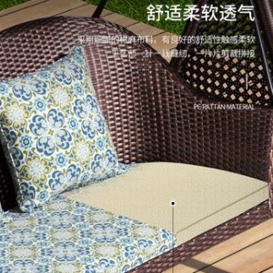 Xích đu sân vườn bằng mây nhập khẩu - Hình 5
