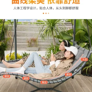 Xích đu treo ghế ban công ngoài trời trong nhà ngả giải trí treo võng sân vườn ngoài trời giường nằm - Hình 2