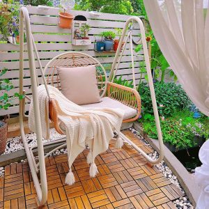 Xích đu Yanhu xích đu ngoài trời sân vườn xích đu đơn treo biệt thự ghế bập bênh ban công đôi ghế xích đu ngoài trời