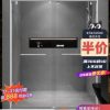 Yếu tố không gian phòng tắm màu trắng vách ngăn phòng tắm khô và ướt ngăn cách phòng tắm kính cửa trượt một dòng nhà vệ sinh chìm
